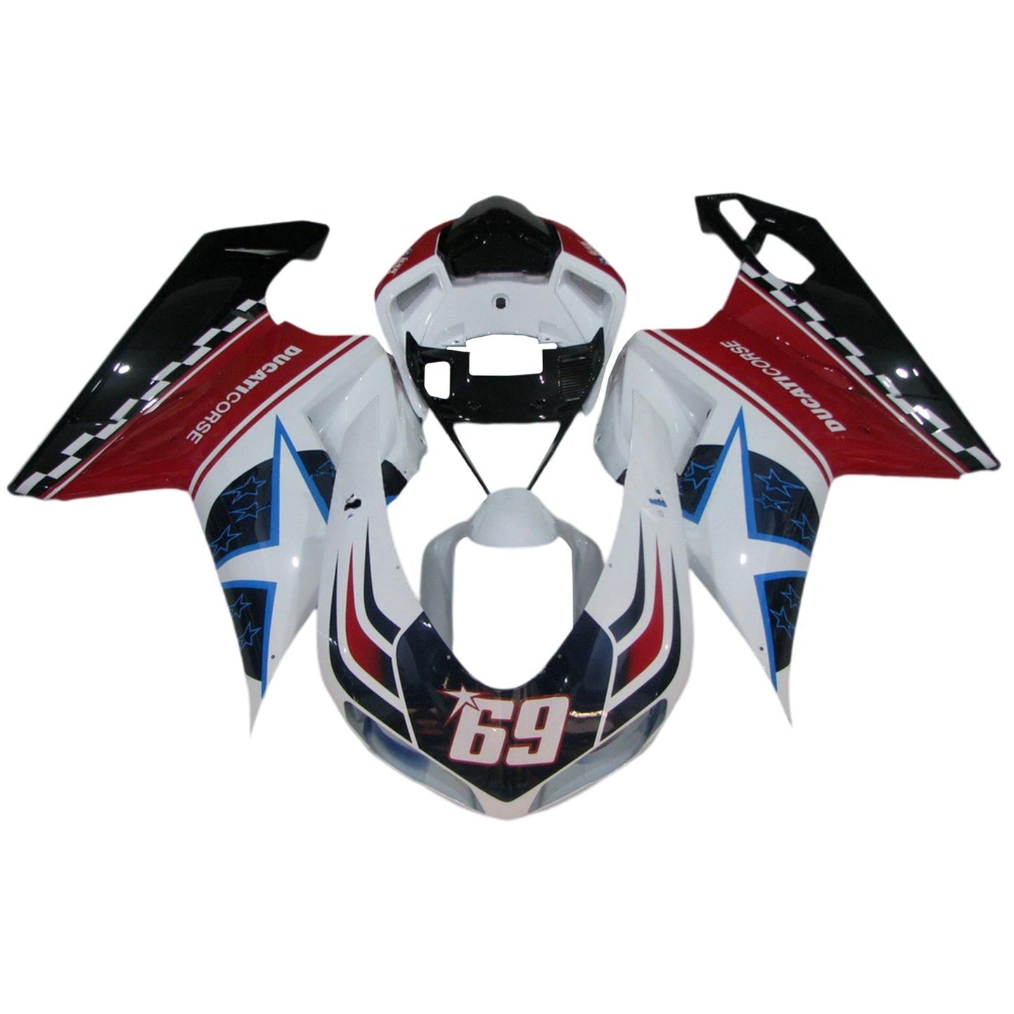 2007-2011 Ducati 1098 1198 848 Fairing Kit Bodywork ABS