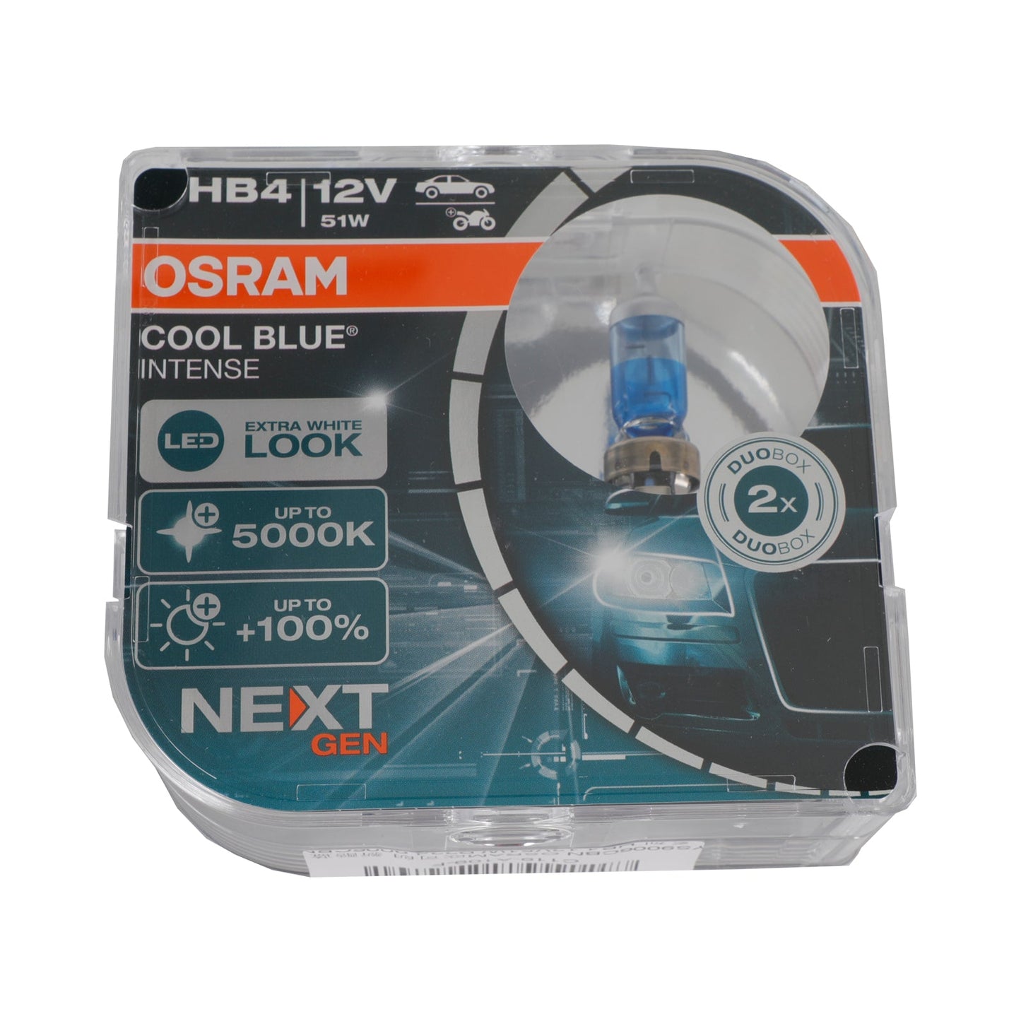 For OSRAM Car COOL BULE INTENSE 9006CBN HB4 12V51W P22d Up to 5000K +100%