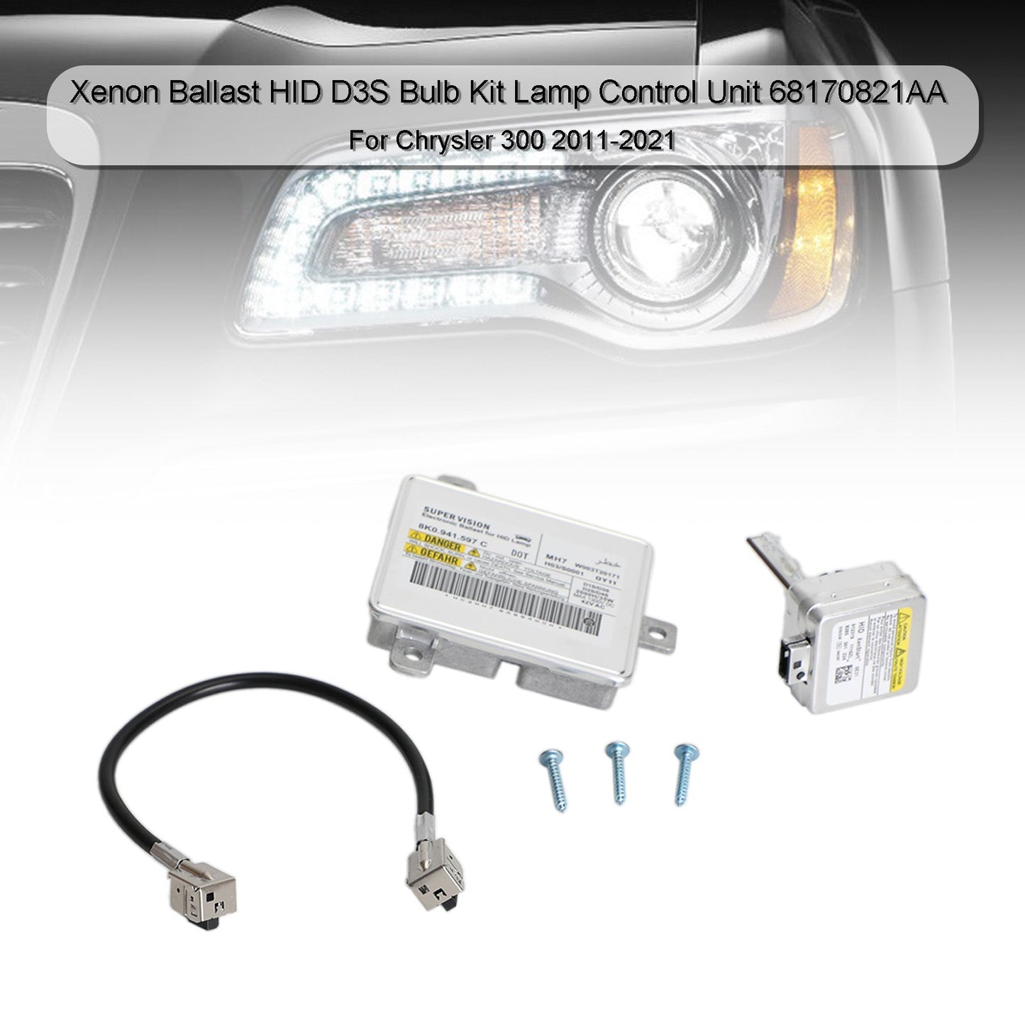 Xenon Ballast HID D3S Bulb Lamp Control Unit 68170821AA For Chrysler 300 11-21