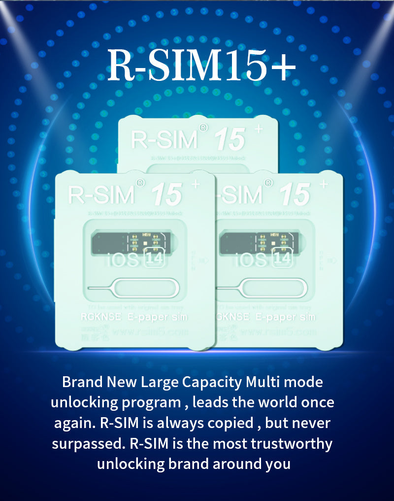 R-SIM15+ Nano Unlock RSIM Card Fit for iPhone 13 12 mini 12 Pro XS MAX 8 IOS 15