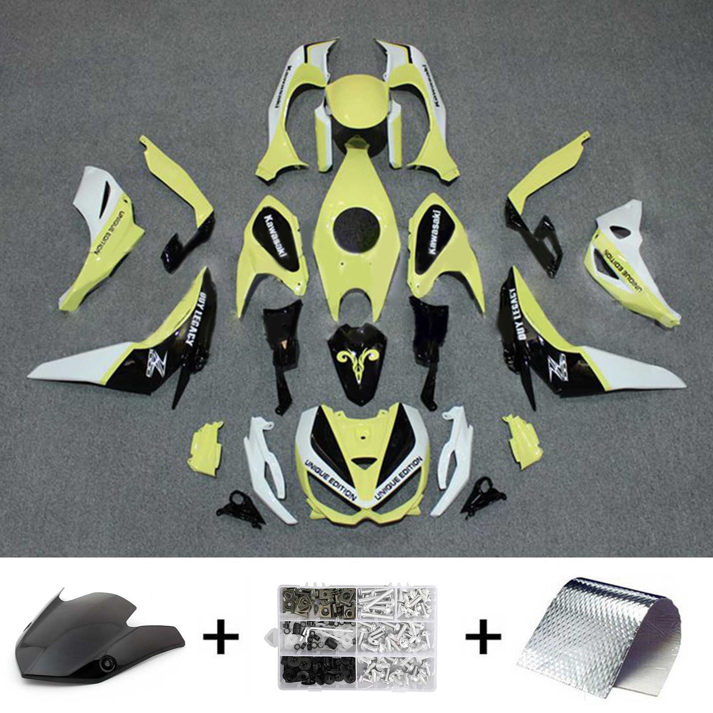 2014-2017 Kawasaki Z1000 Injection Fairing Kit Bodywork Plastic ABS#108