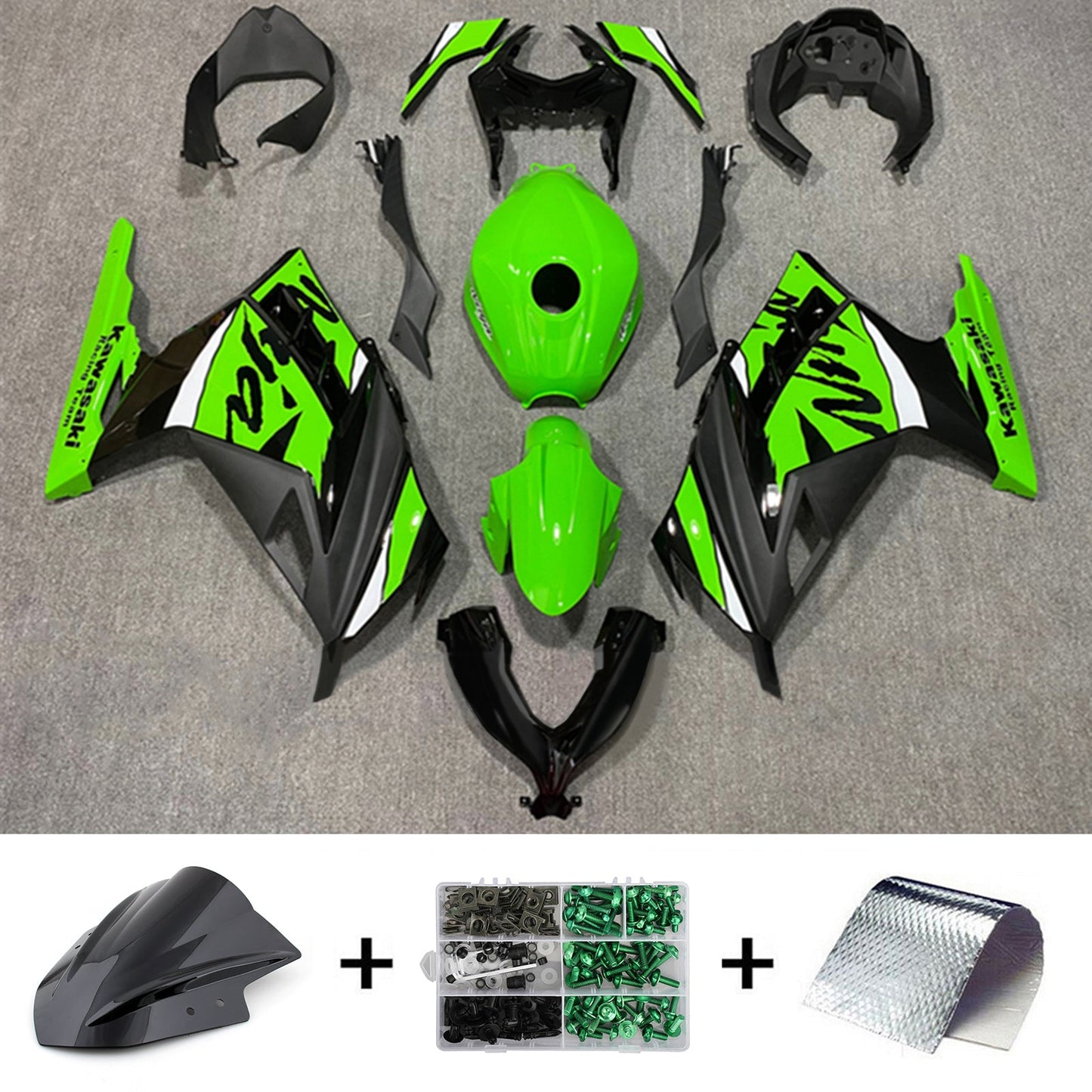 2013-2024 Kawasaki EX300/Ninja300 Injection Fairing Kit Bodywork Plastic ABS#161