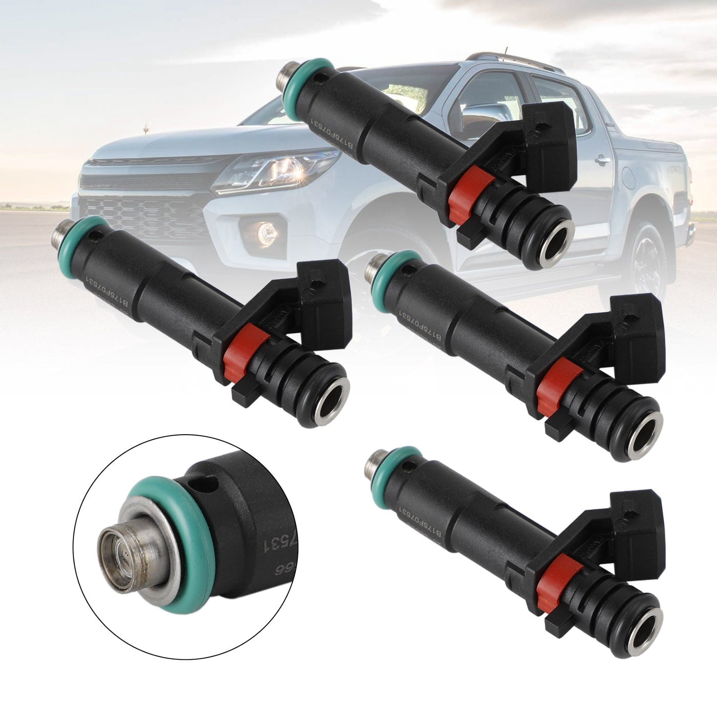 4PCS Fuel Injectors 96800843 Fit Chevrolet Spark 2011-2015 1.2L L4 INJ675