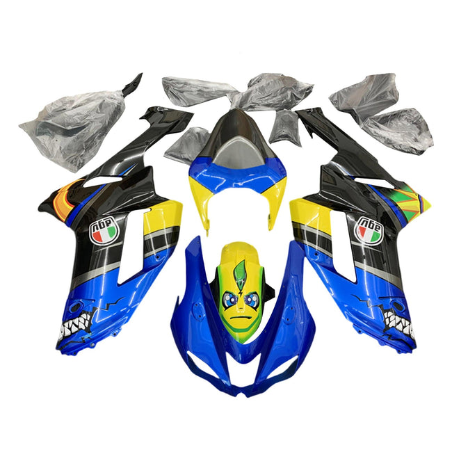2007-2008 Kawasaki ZX6R 636 Fairing Kit Bodywork Plastic ABS