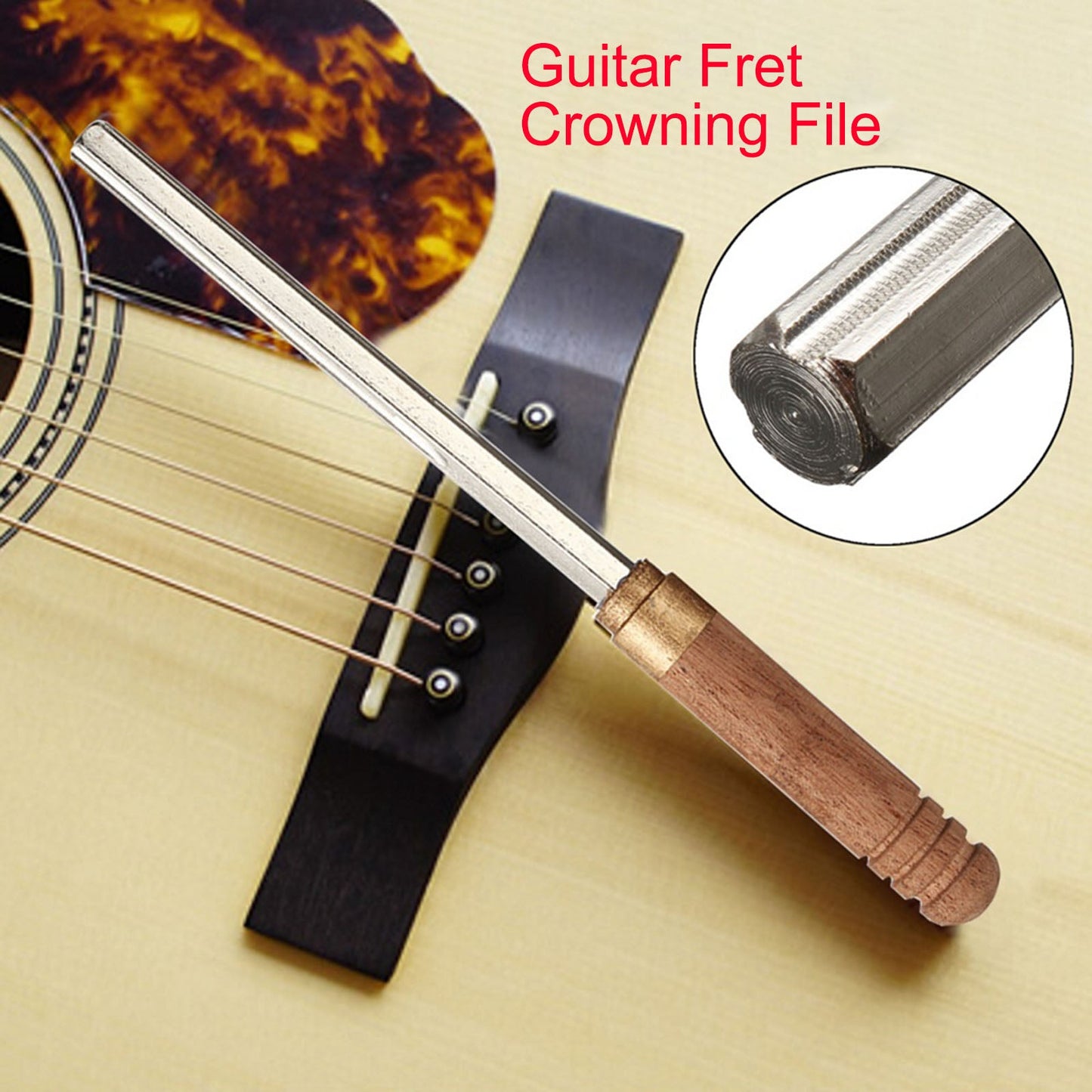 3 Size Baroque Guitar Fret Crowning File Edges Luthier Repair Tool Dressing Set