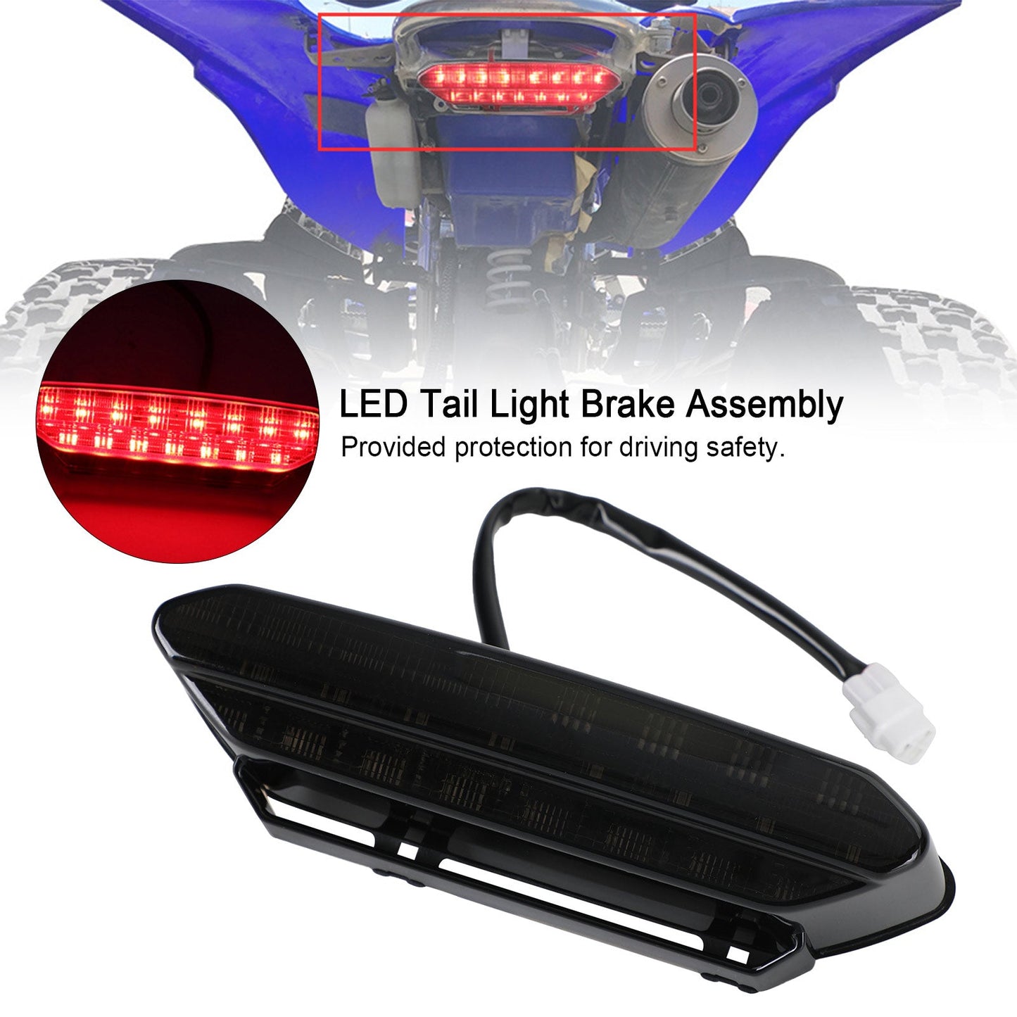 LED Tail Light Taillight for YAMAHA YFZ450 2006-2009 5TG-84710-21-00 Black