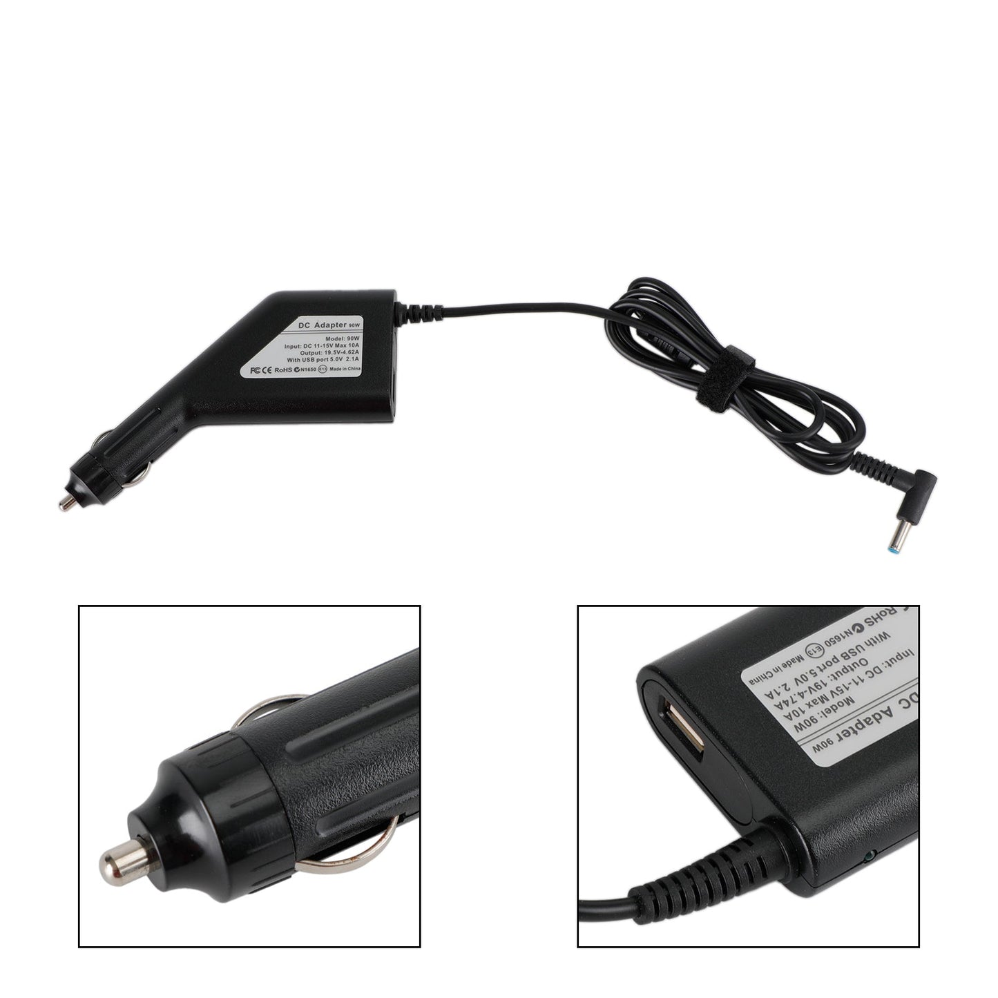 19.5V 4.62A laptop computers Car Charger Dc Power Adapter for Hp Envy14/15