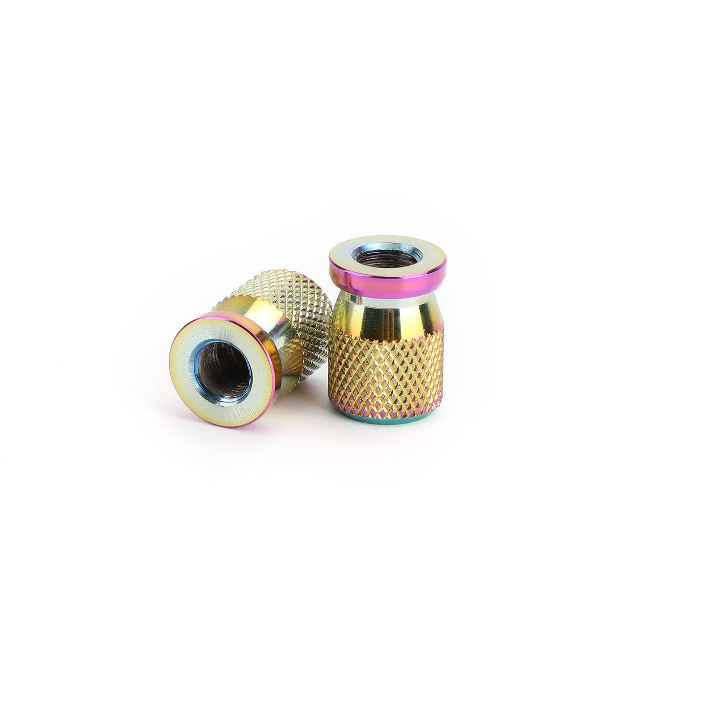 CNC Burnt Titanium Tire Valve Cap Cover Wheel Decoration Accessories 2pcs