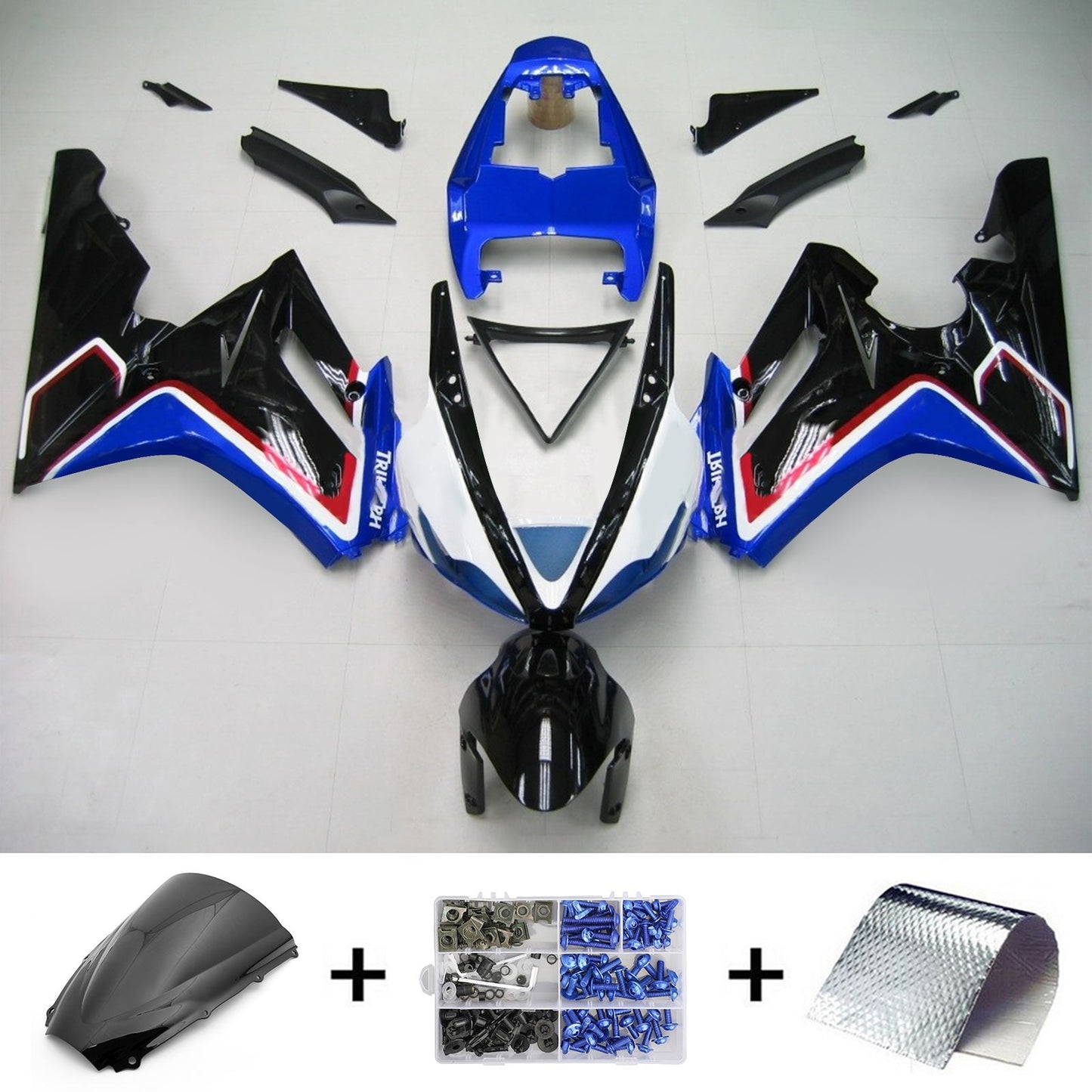 2006-2008 Triumph Daytona 675 Injection Fairing Kit Bodywork Plastic ABS #102