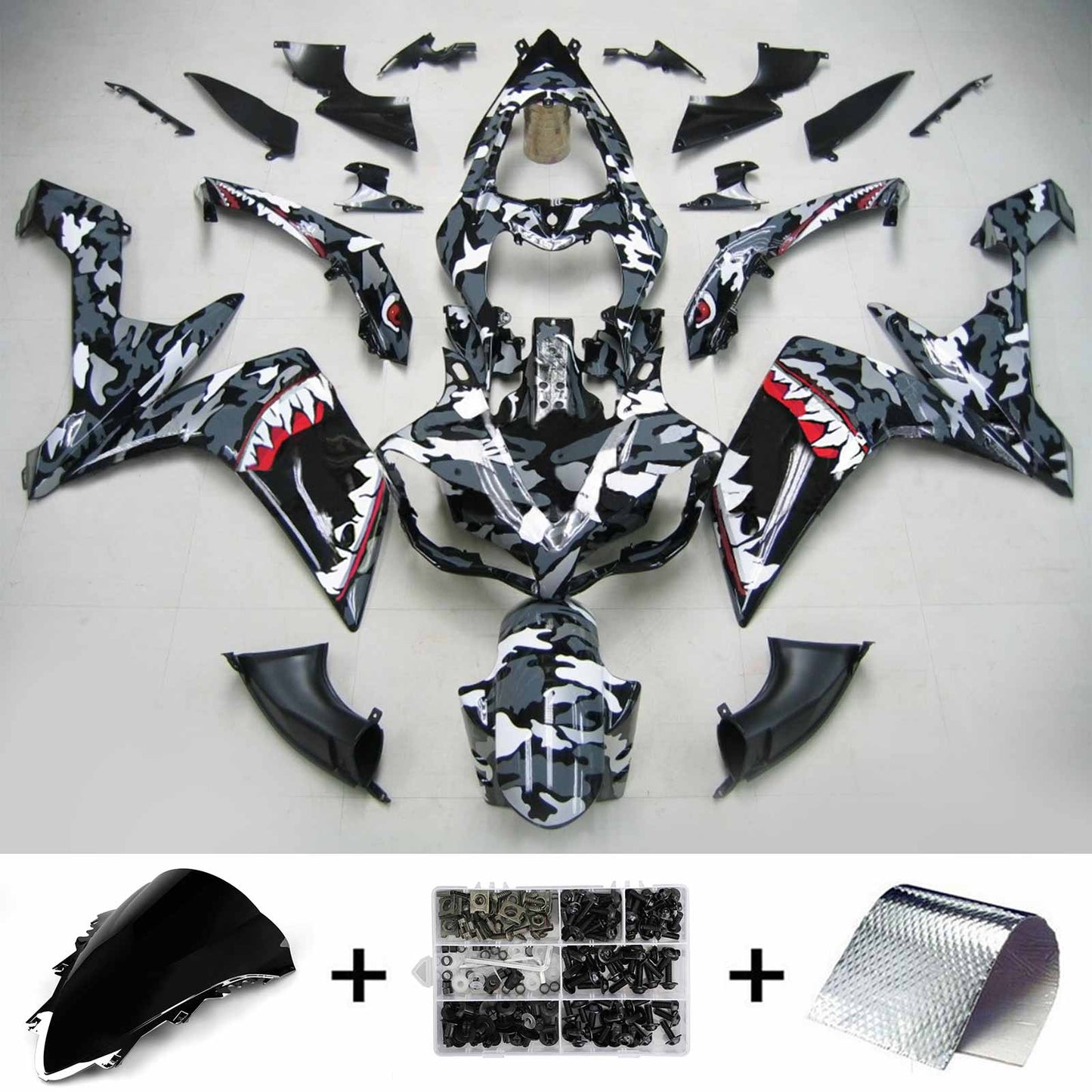 2007-2008 Yamaha YZF 1000 R1 Injection Fairing Kit Bodywork Plastic ABS #121