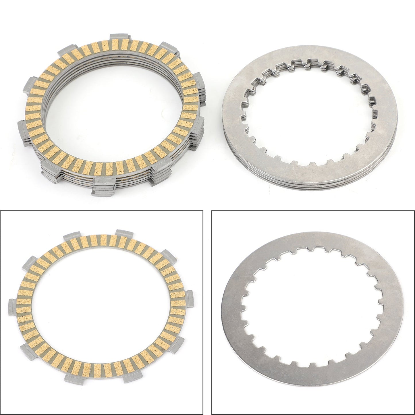 Clutch Plate Kit - Friction & Steel Plates For Honda XR400R 1996-2004 ATC250 RF/RG 1985-1986 CRM250R MD24 1989-1993 TRX250R RG/RH/RJ/RK 1986-1989