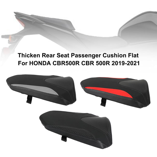 Thicken Rear Seat Passenger Cushion Flat Black For Honda Cbr500R Cbr 500R 19-21