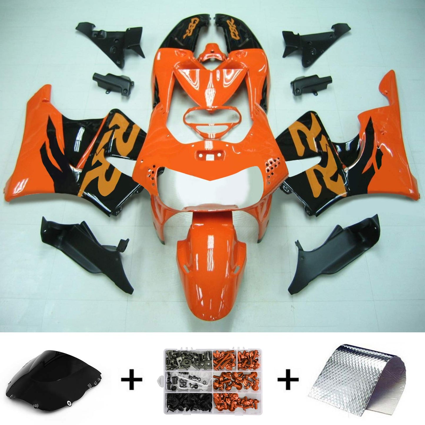 1998-1999 Honda CBR900RR 919 Amotopart Injection Fairing Kit Bodywork Plastic ABS #107