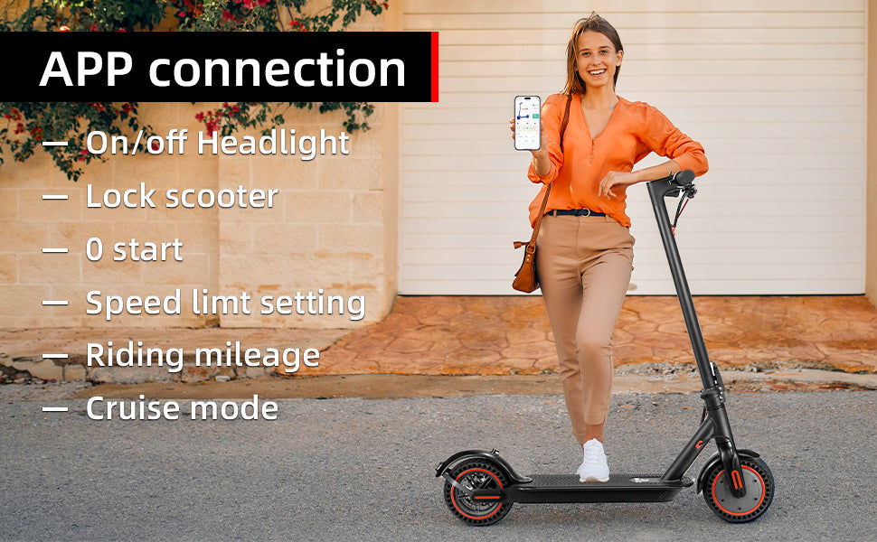 8.5" Folding Electric Scooter With app 350W 35KM Range 25km/h City Commute
