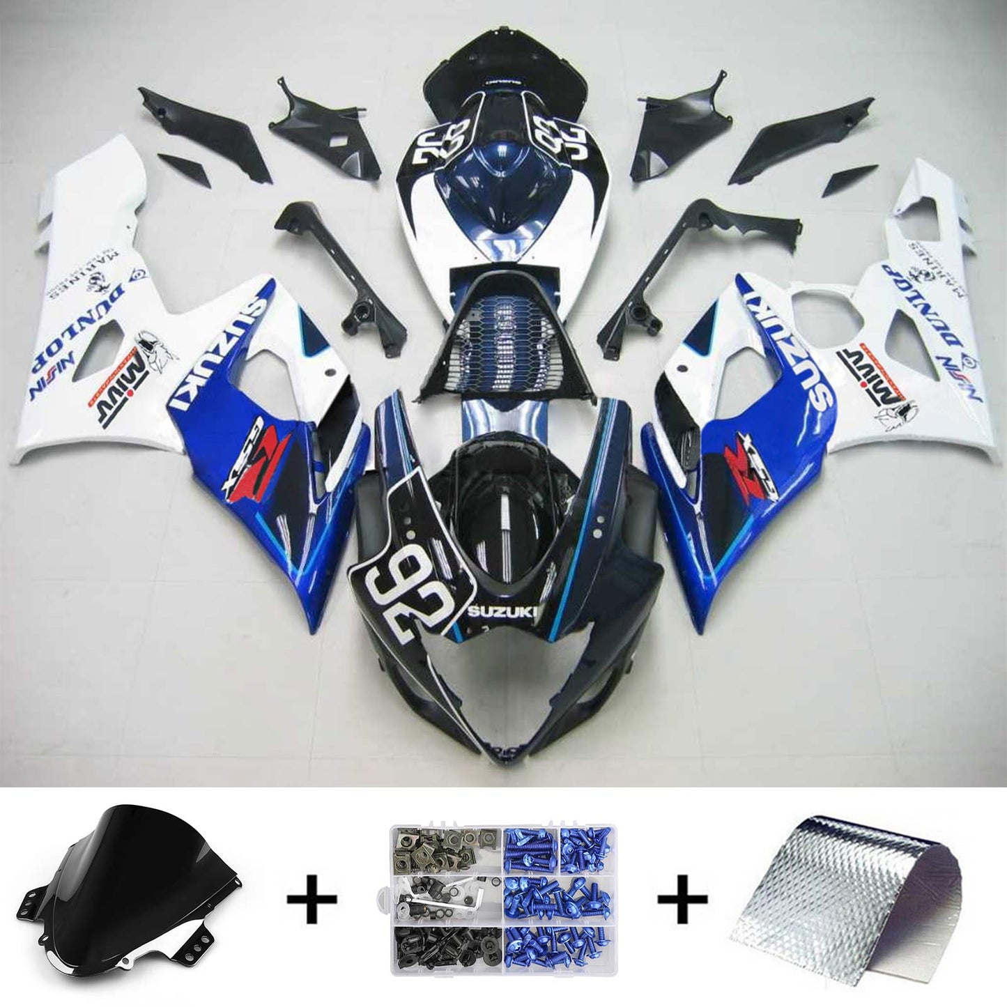 2005-2006 Suzuki GSXR1000 K5 Amotopart Injection Fairing Kit Bodywork Plastic ABS #121