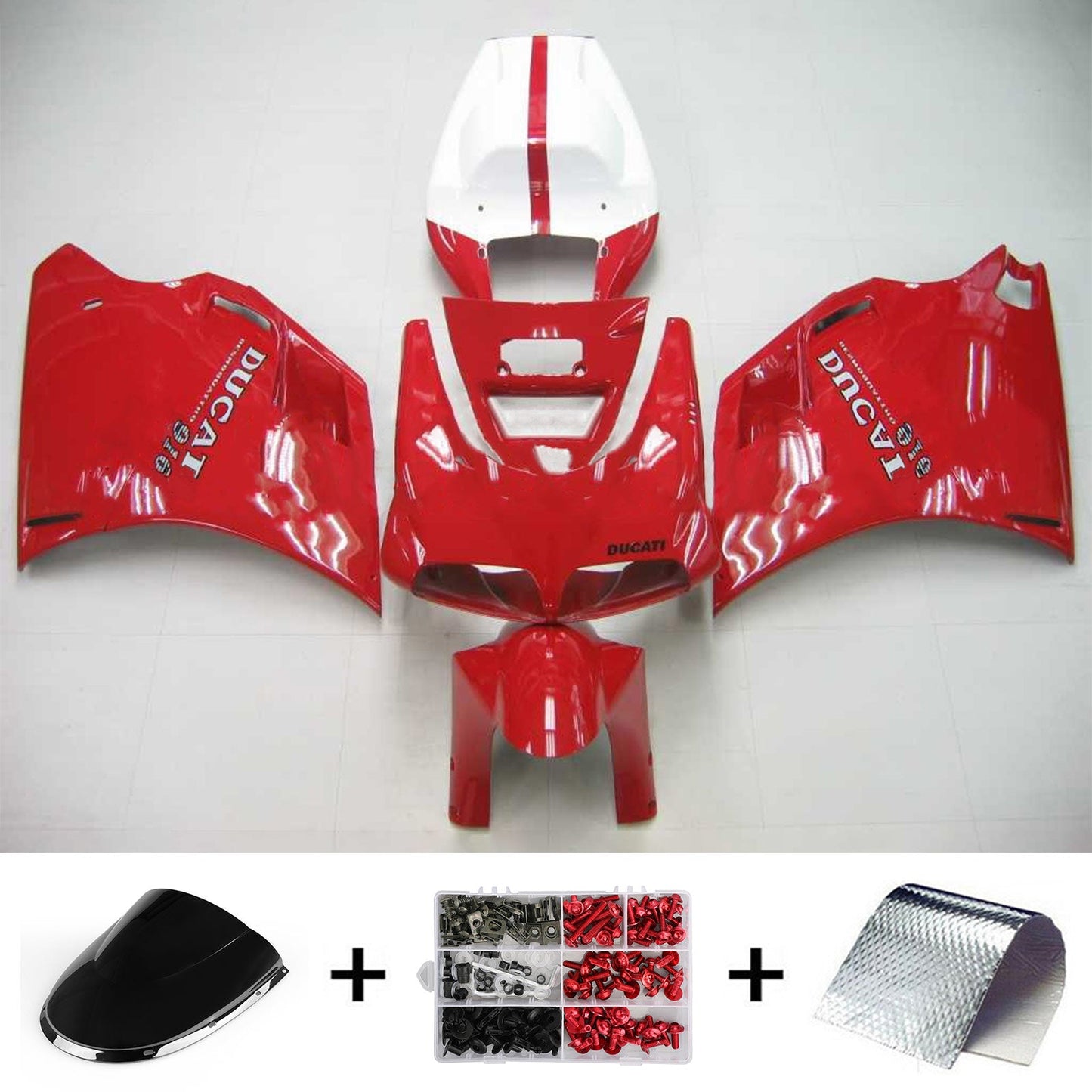 1996-2002 Ducati 996 748 Amotopart Fairing Kit Bodywork ABS #101