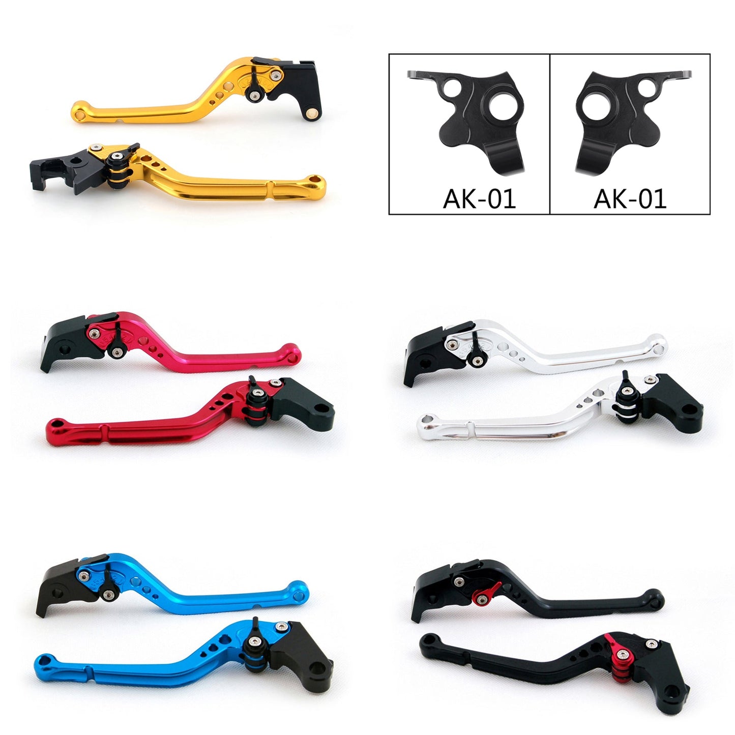 Motorcycle Long Adjustable Brake Clutch Levers For KYMCO 2017-2018 AK550 Black