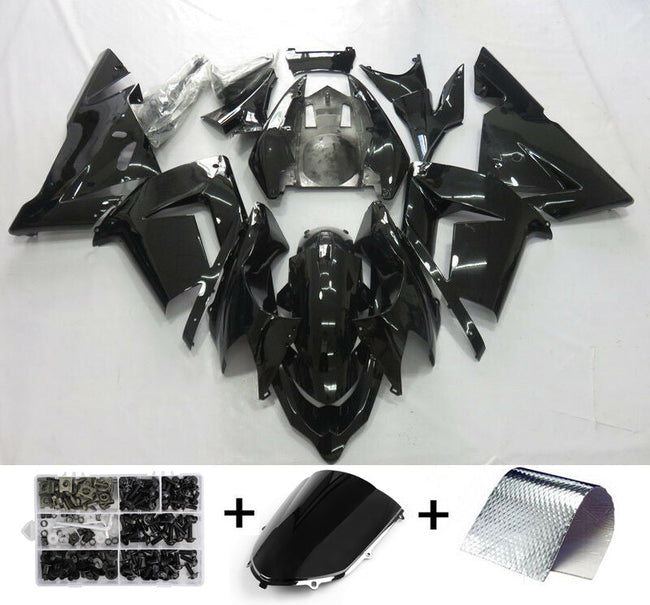 2004-2005 Kawasaki Zx10R Glossy Black Fairing Kit by Amotopart Fairings