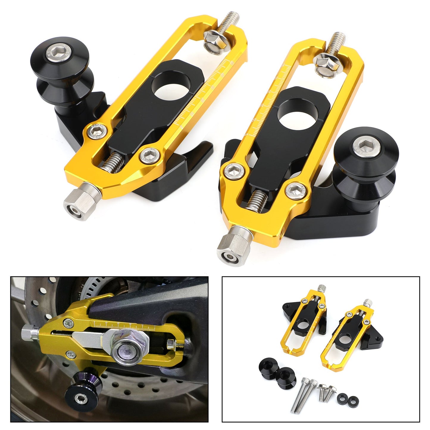 Chain Adjusters with Spool Tensioners Catena For Honda CB650R CBR650R 19-20 BLK