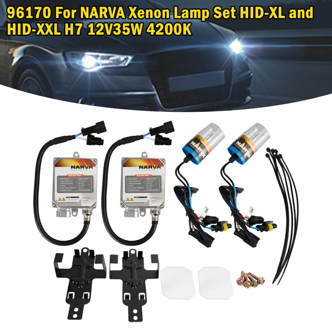 96170 For NARVA Xenon Lamp Set HID-XL and HID-XXL H7 12V35W 4200K