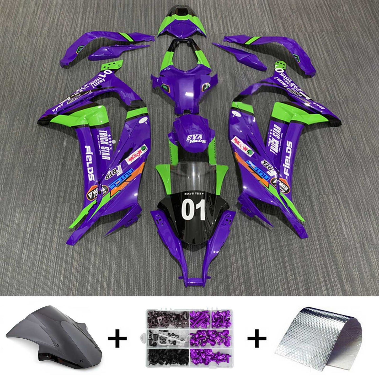 2011-2015 Kawasaki ZX10R Fairing Kit Bodywork Plastic ABS