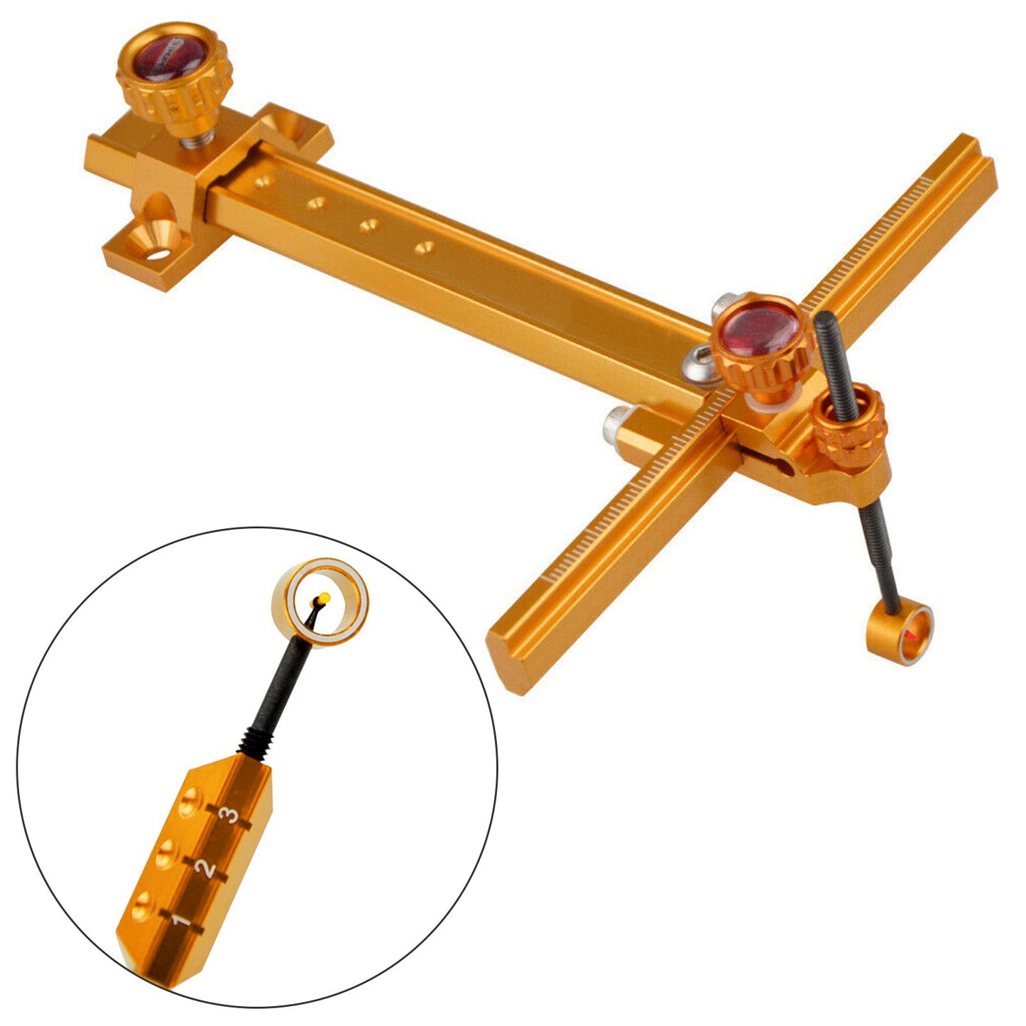 6" Archery Recurve Bow Sight Adjustable Hunting Shooting