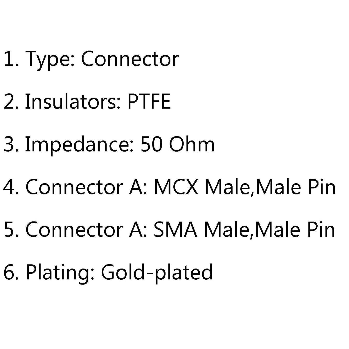 10x RF Adapter SMA Male Plug to MCX Male Gold-Plated RF Coax Adapter Connector