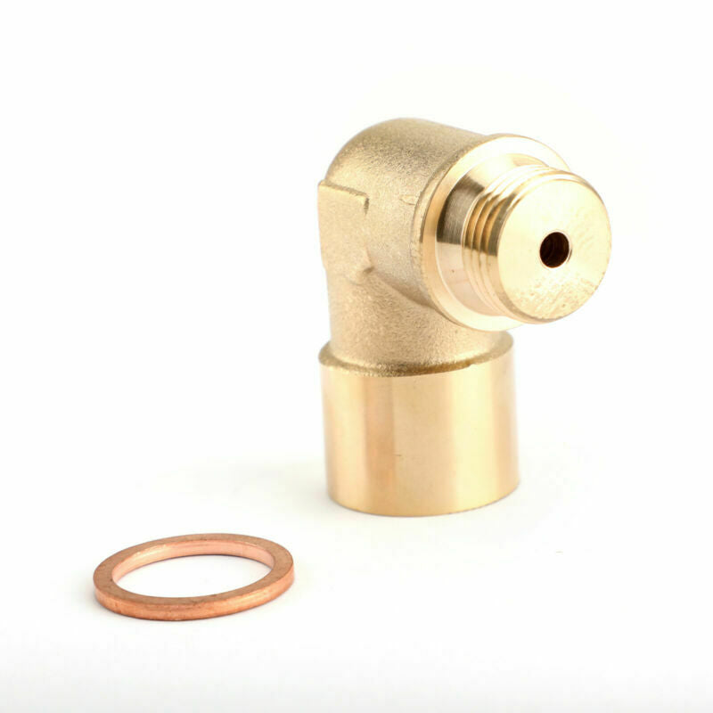 1PC M18X1.5 02 Bung Extension O2 Oxygen Sensor Angled Extender Spacer 90 Degree
