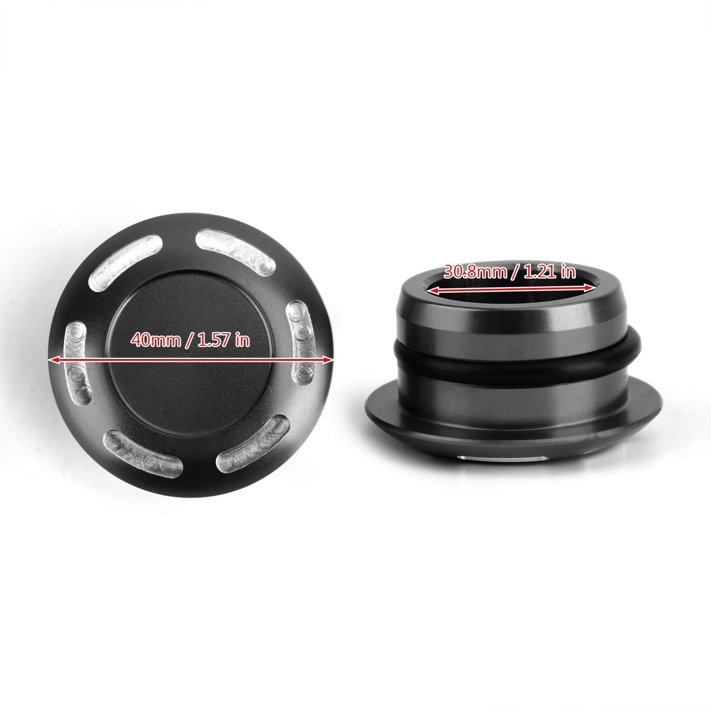 CNC Billet Aluminum Hole Frame Plug Cap Cover Set For Yamaha Tenere 700 T7 T700 2019-2020 BLK