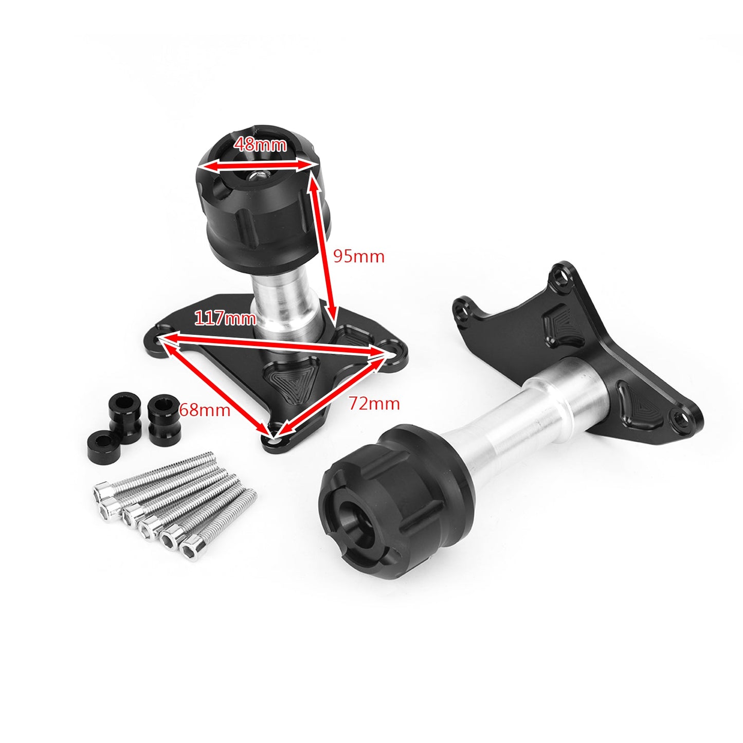 CNC Black Motorcycle Frame Slider Anti Crash for Honda MSX125 SF Grom 2013-2019