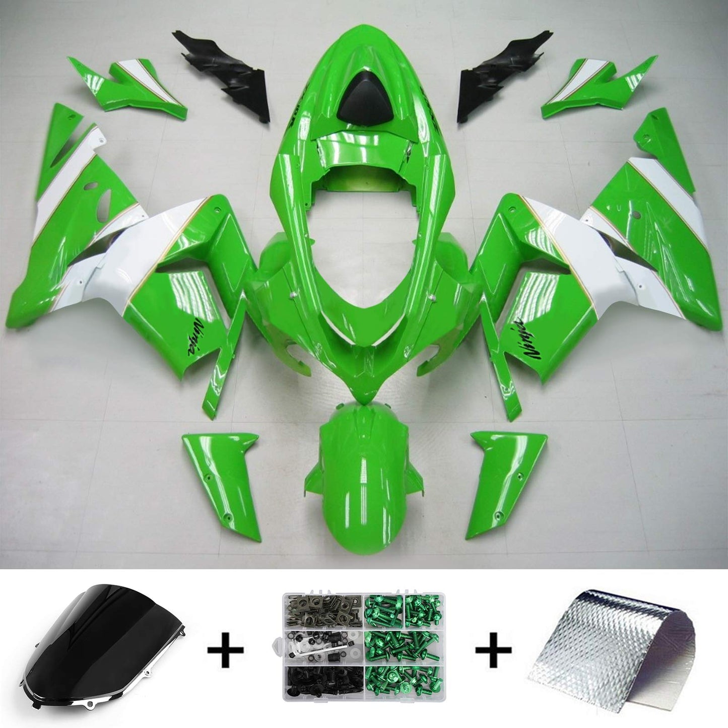 2004-2005 Kawasaki ZX10R Amotopart Injection Fairing Kit Bodywork Plastic ABS #124