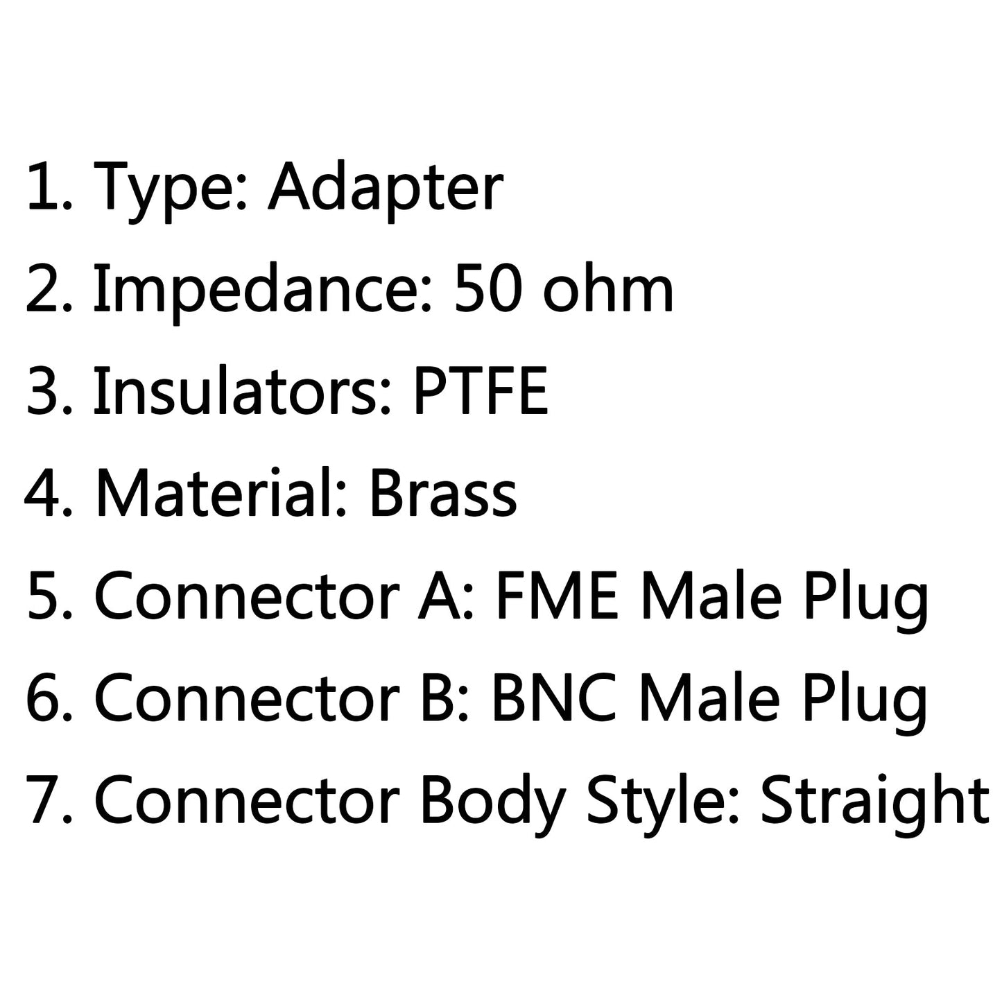 10pcs FME Male Plug to BNC Male Plug Radio RF Coaxial Adapter Connector