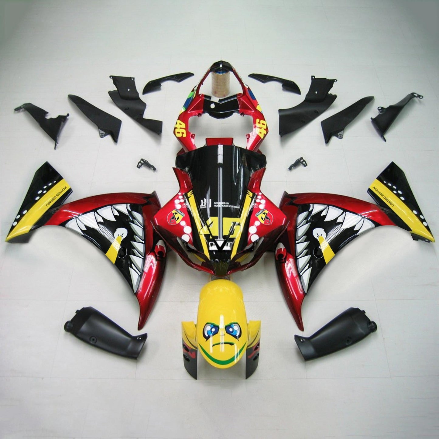 2012-2014 Yamaha YZF 1000 R1 Injection Fairing Kit Bodywork Plastic ABS #128