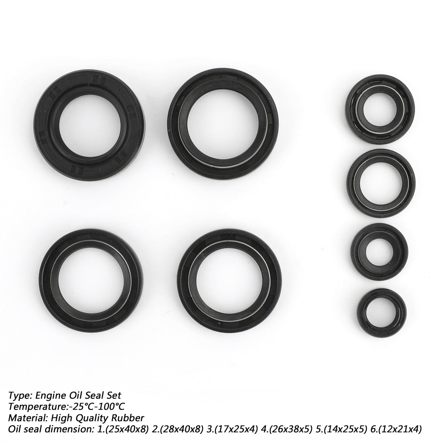 Complete Engine Oil Seal Kit Fit For Yamaha IDT125 DT175 MX125 MX175 YZ100 YZ125 IT175