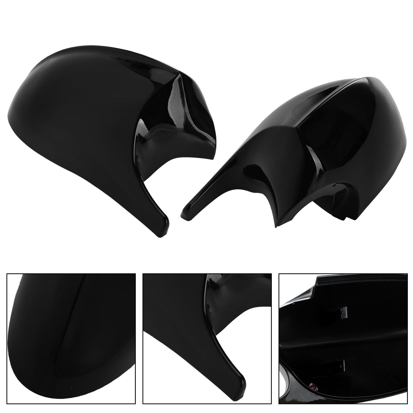 Black M3 Side Mirror Cover Caps for BMW E81 E82 E87 E88 E90 E91 E92 PRE-LCI