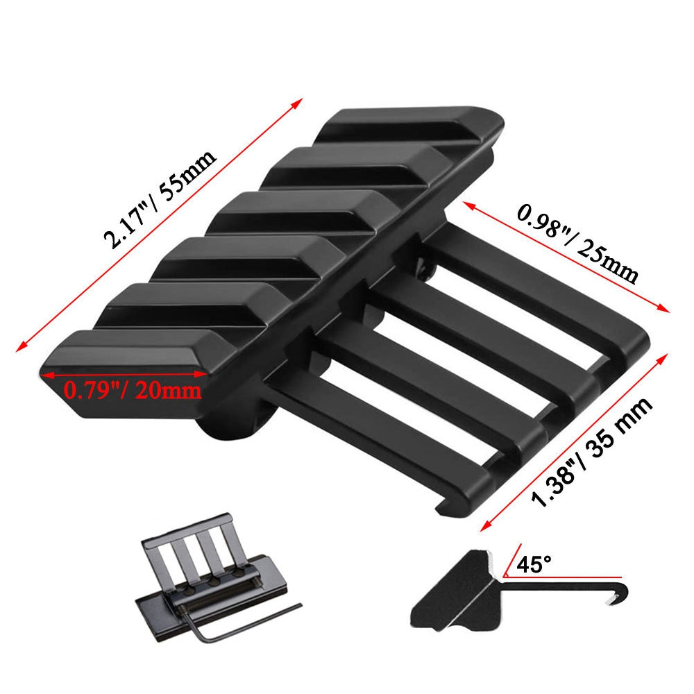 Low Profile Tactical 45 Degree Offset Angle Mount Picatinny Weaver Rail