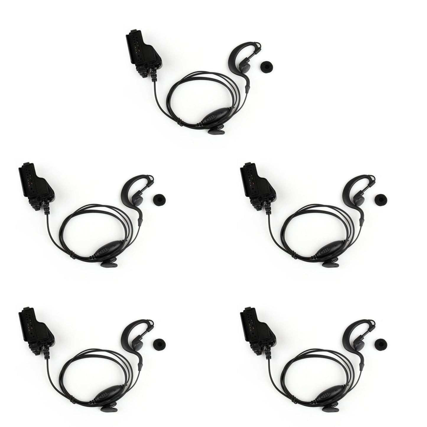 1x G-Shape Ear Hook Earpiece Headset PTT MIC For Motorola XTS5000 MTX838 GP1200