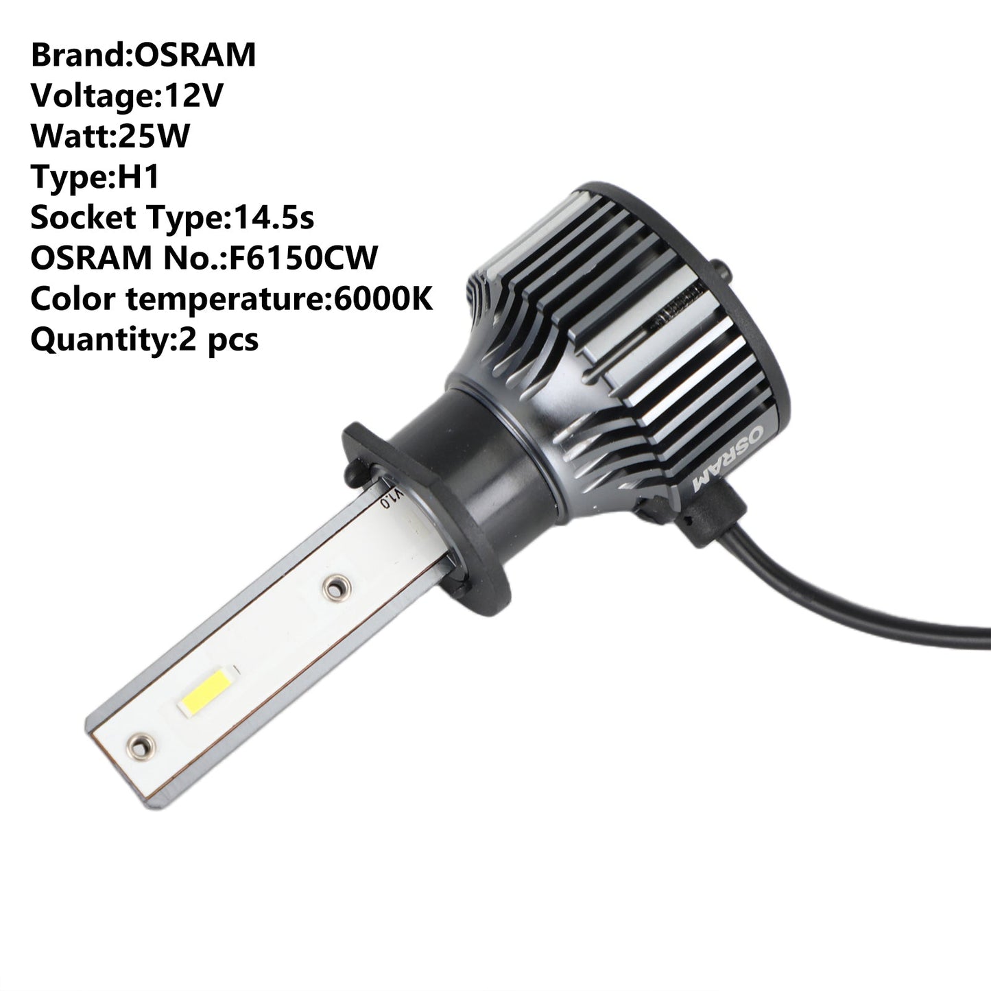 F6150CW H1 For OSRAM Car LEDriving HL XLZ Enhanced Brightness 12V25W 14.5s