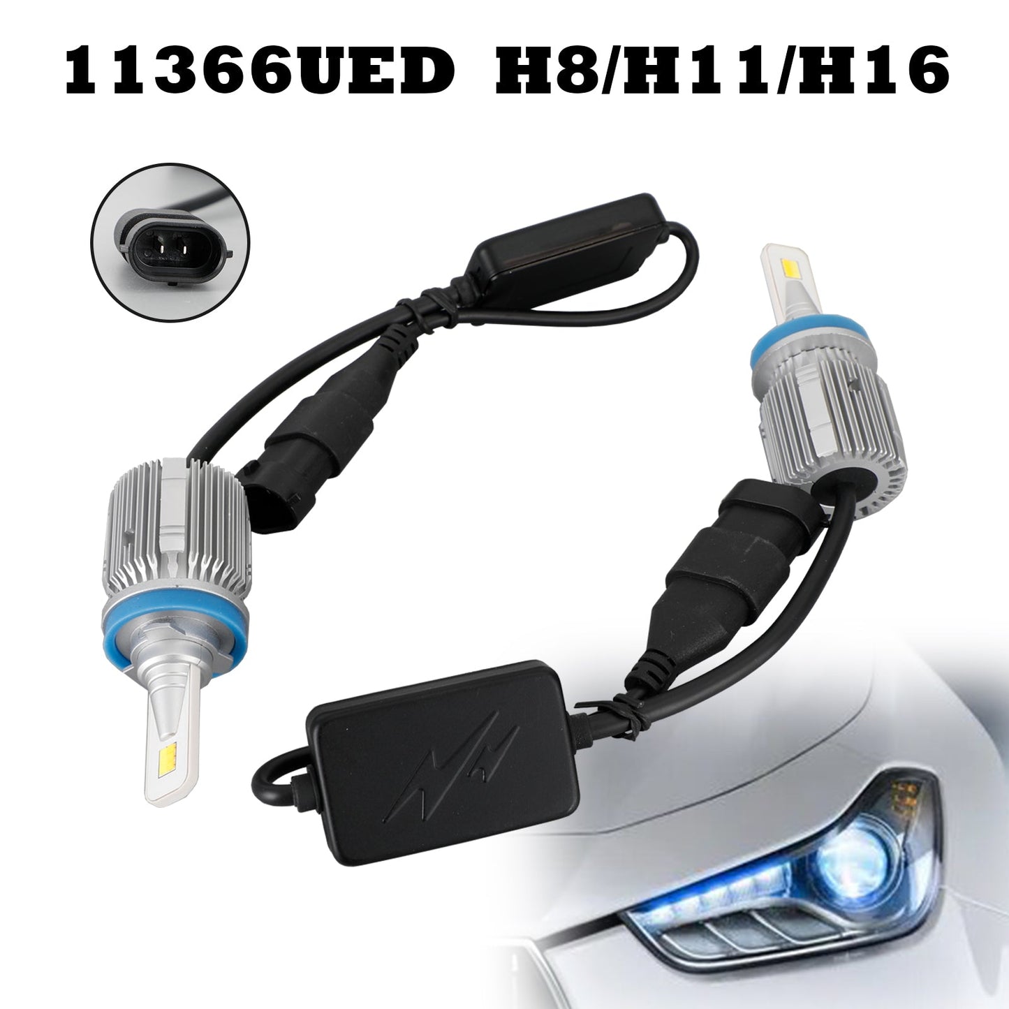 For Philips 11366UEDX2 Ultinon Essential LED-FOG H8/H11/H16 2500/6000K Two Color