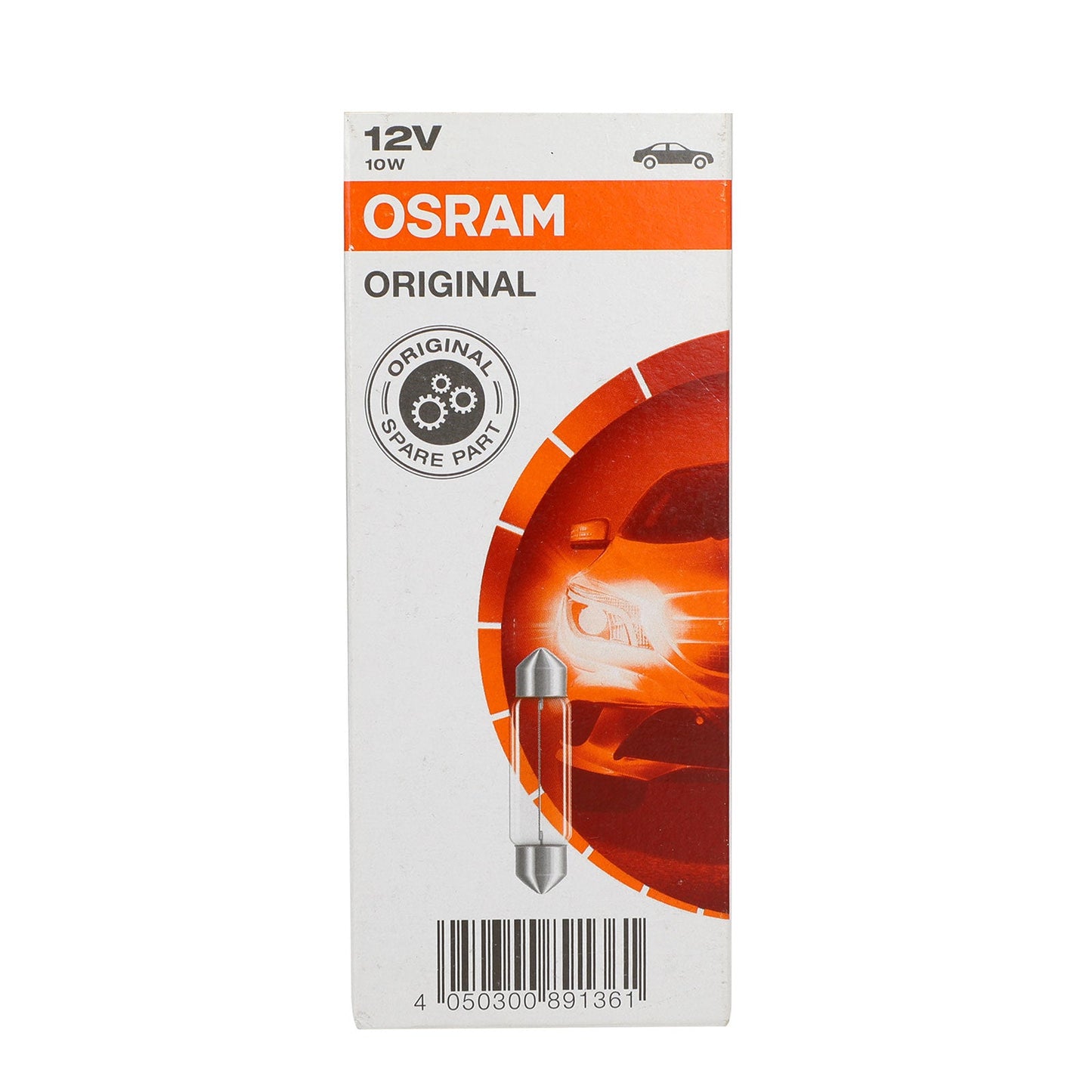 10x For OSRAM General Lighting Halogen Auxiliary Light C10W 12V SV8.5-8