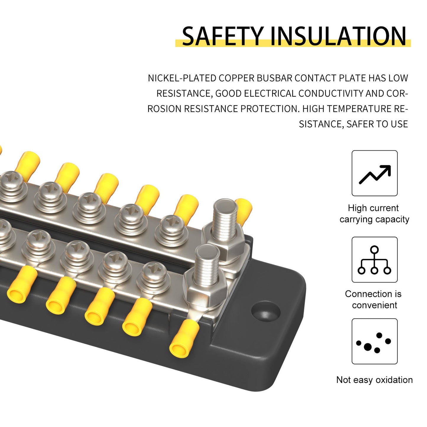 2/4/6/12 Way Dual-row Car Bus Bar Block Distribution Terminal For Auto Marine