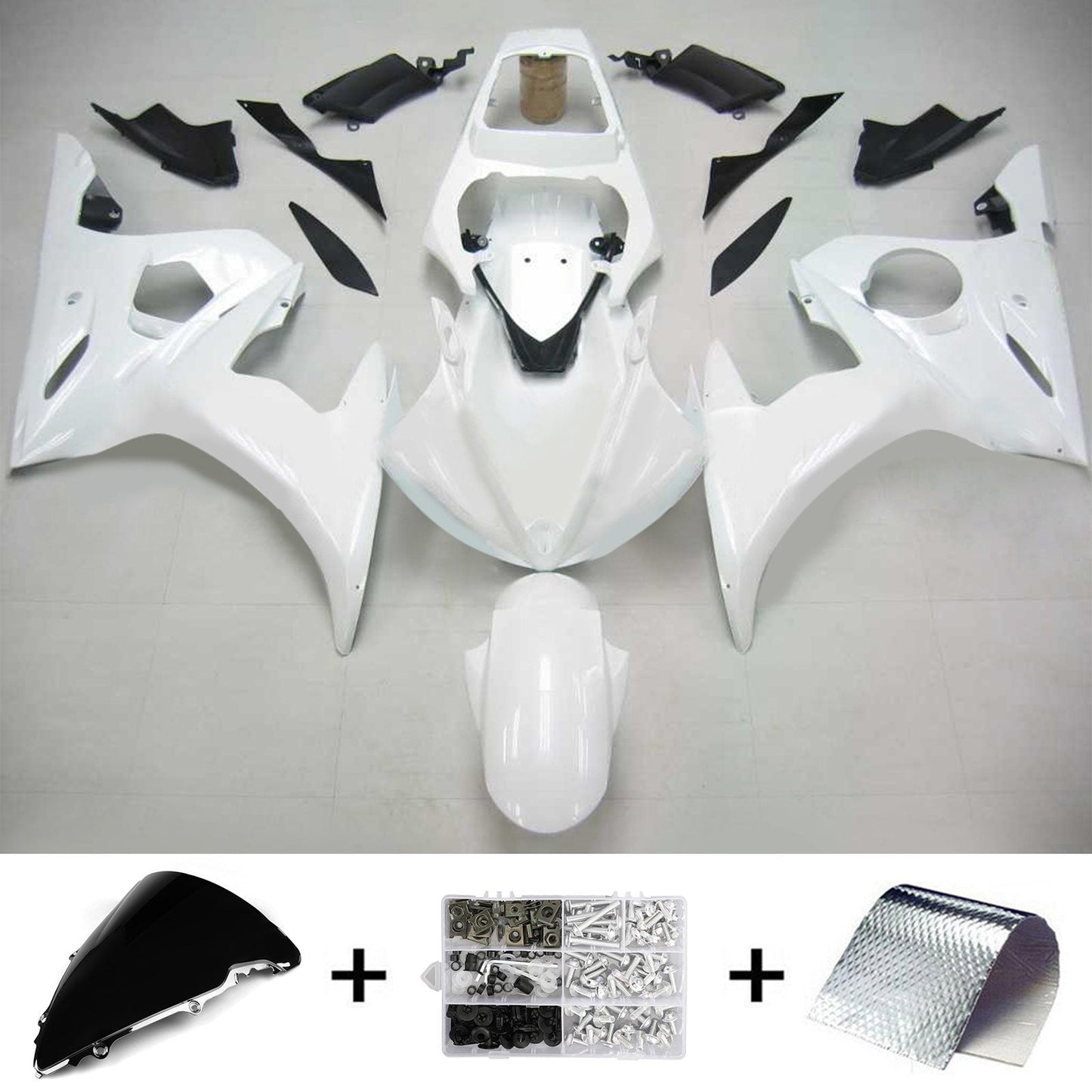 2003-2004 Yamaha YZF 600 R6 2006-2009 R6S Amotopart Injection Fairing Kit Bodywork Plastic ABS #102