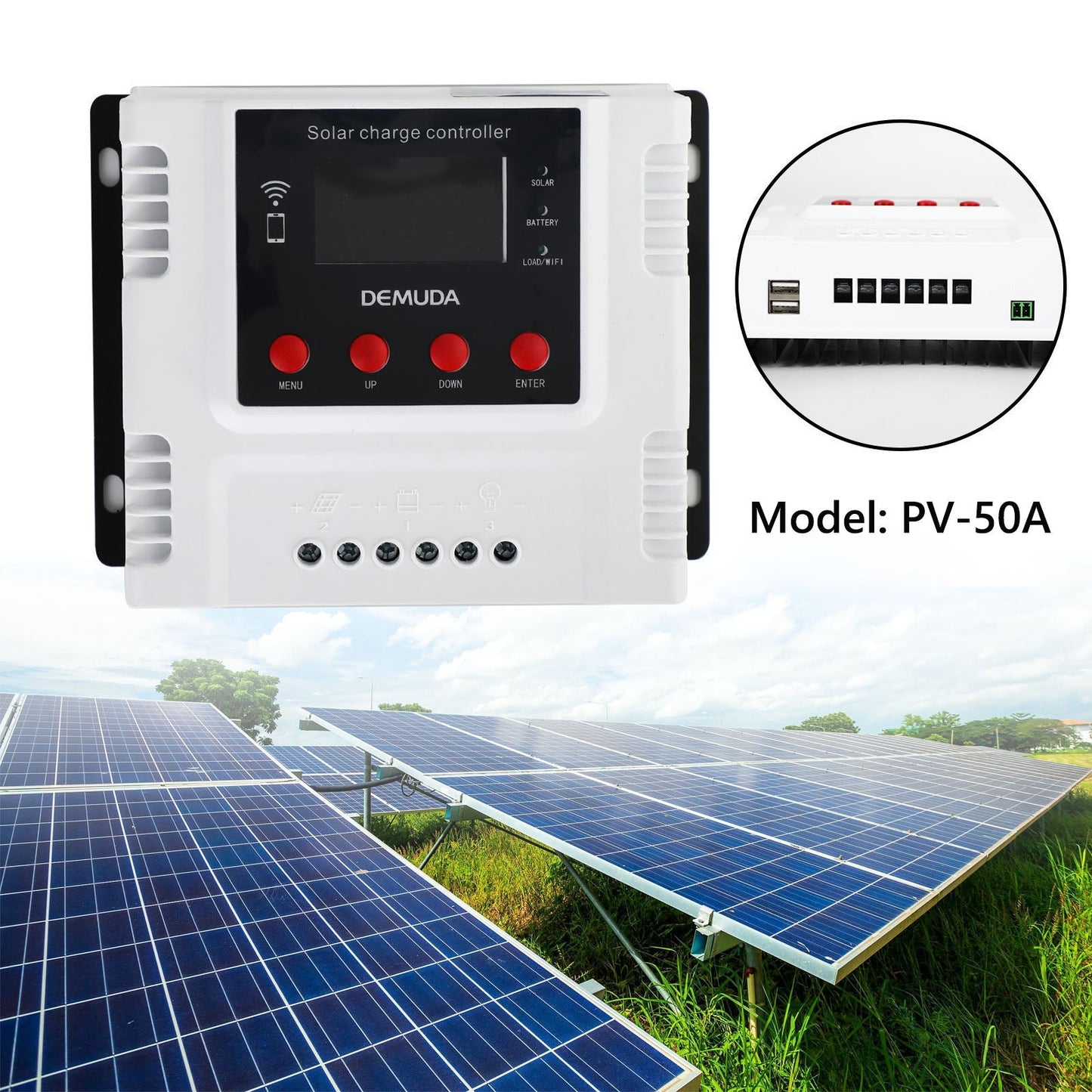 PWM 10A 12V 24V 48V Solar Charge Controller For Lifepo4 Lead Acid Gel Battery