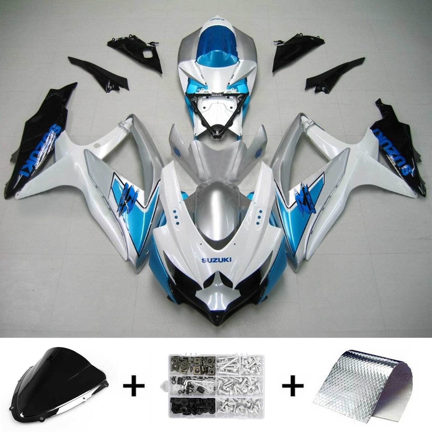 2008-2010 Suzuki GSXR 600/750 K8 Amotopart Injection Fairing Kit Bodywork Plastic ABS #131