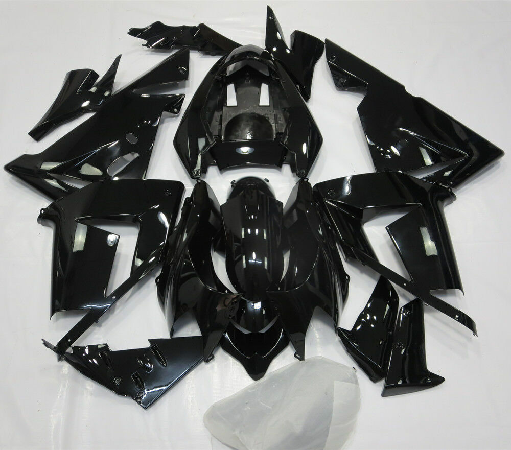 2004-2005 Kawasaki Zx10R Glossy Black Fairing Kit by Amotopart Fairings