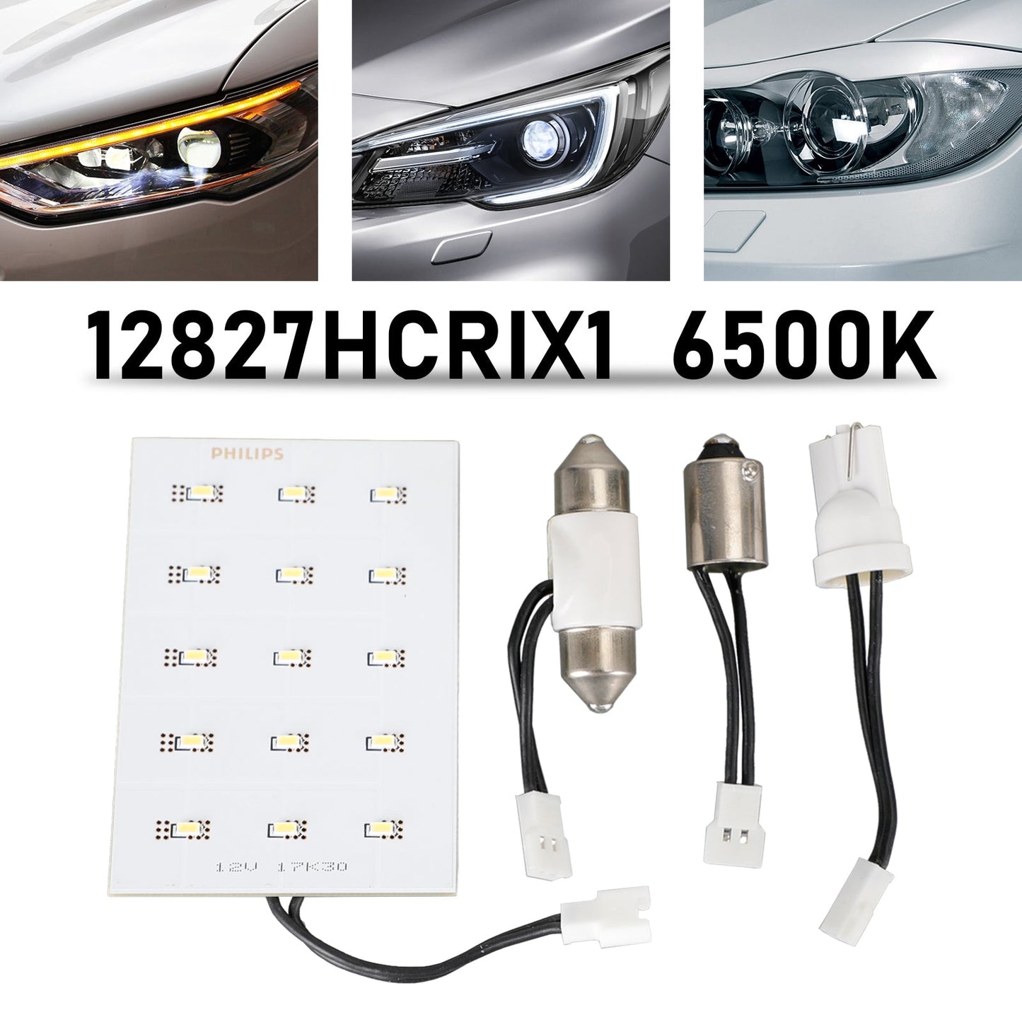For Philips 12827HCRIX1 Car X-treme Ultinon LED 12V T10 X 31mm T4W 150LM 6500K