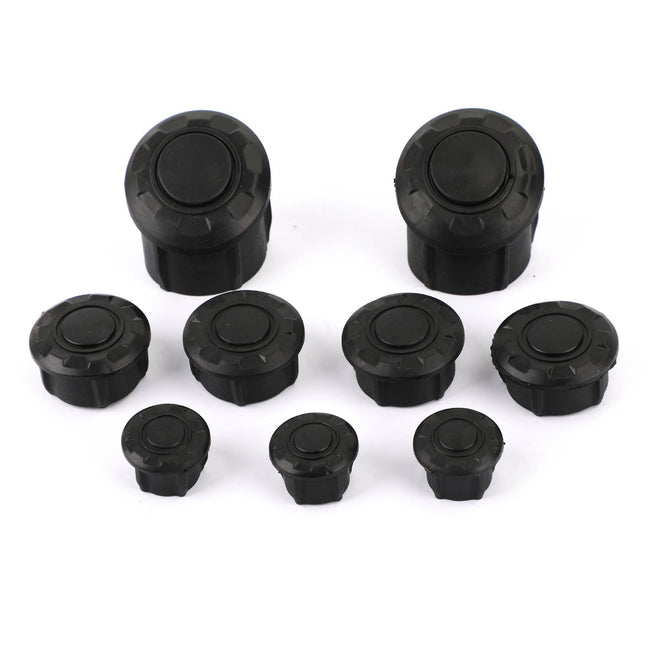 9 x SIDE FRAME COVER TUBE CAPS PLUGS Fit for BMW R1200GS R1250GS ADV 2014-2019