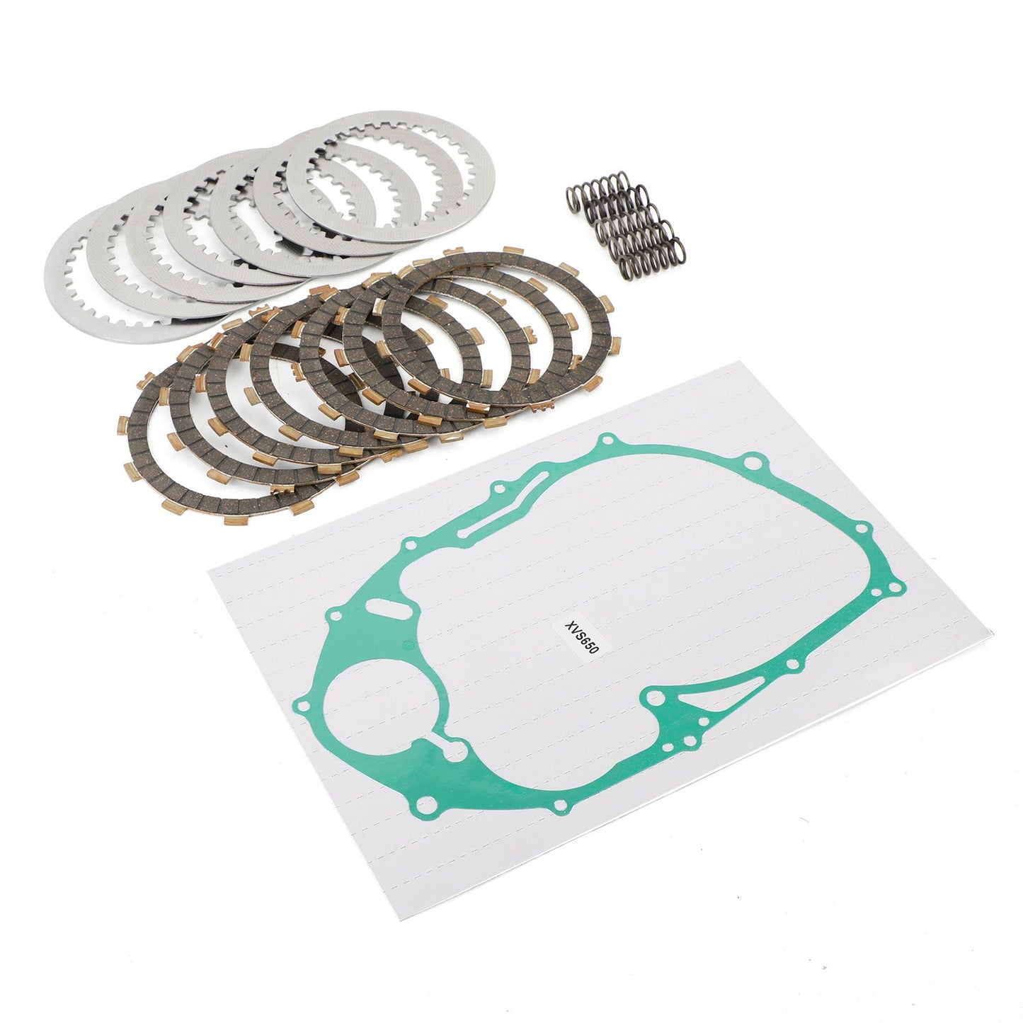 1998-2003 & 2005-2011 Yamaha V Star 650 XVS650 Clutch Plate Kit - Friction & Steel Plates