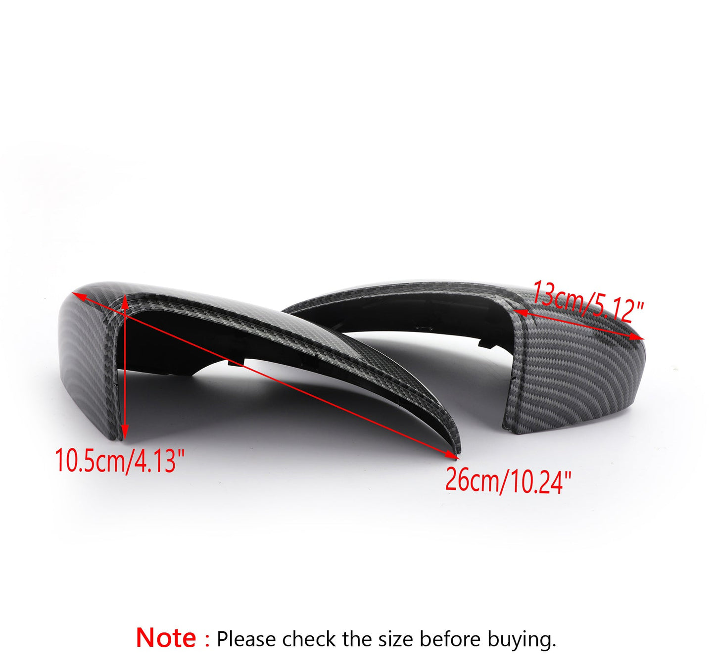 2010-2013 VW Golf MK6 Carbon Pair Side Mirror Cover Cap Replacement