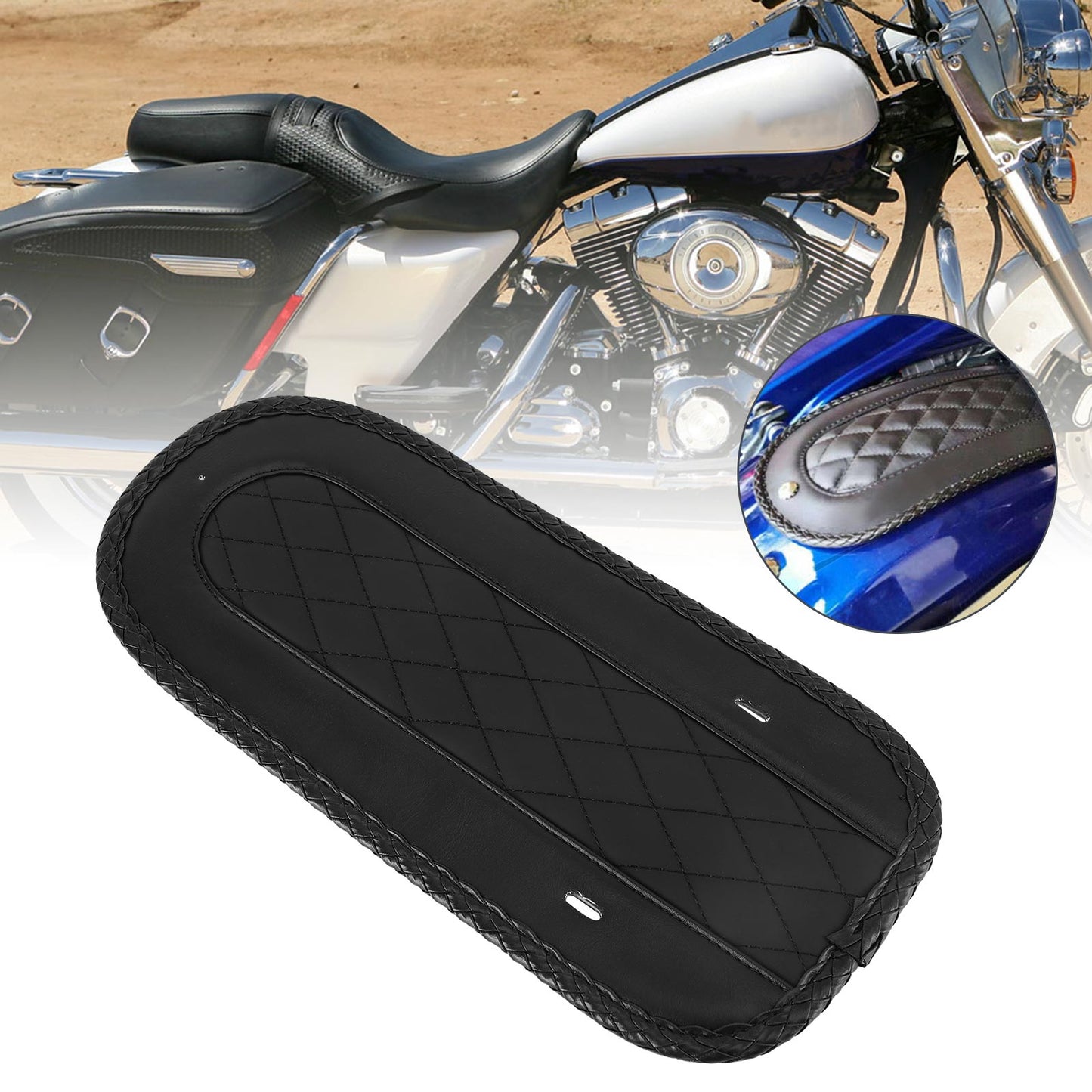 Rear Fender Bib PU Leather Solo Seat for Touring Road Glide FLHX 2008-2020